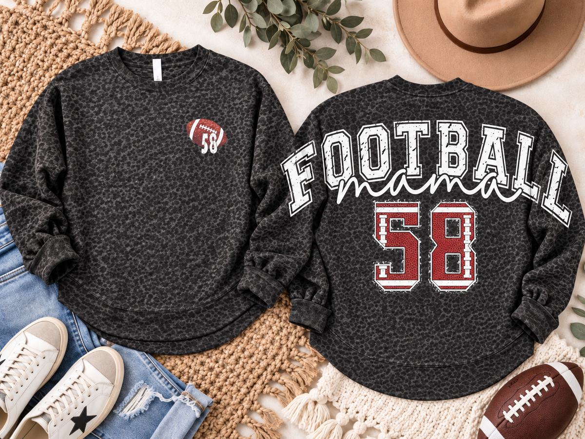 Leopard football, Mom Sweatshirt