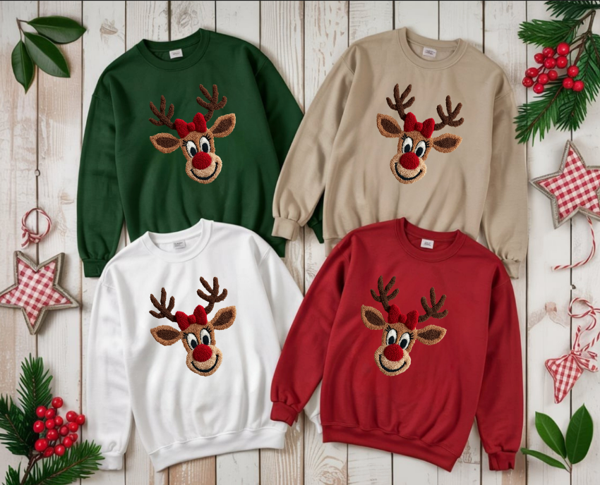 General Apparel - Christmas Reindeer w/ bow