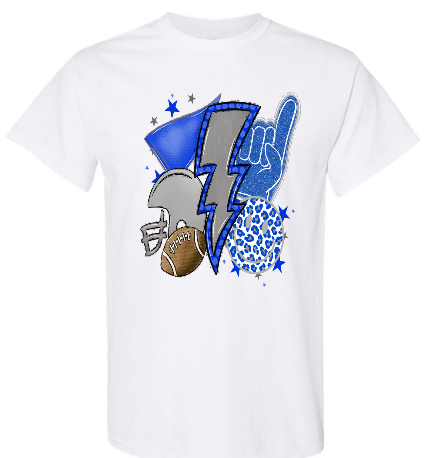 Bluejays Spirit Wear - Bluejays Football Leopard Smile