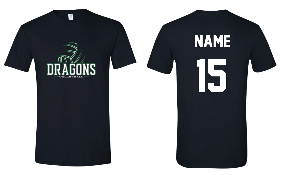 Spirit Wear - DeSoto Volleyball T-Shirt WITH Personalization