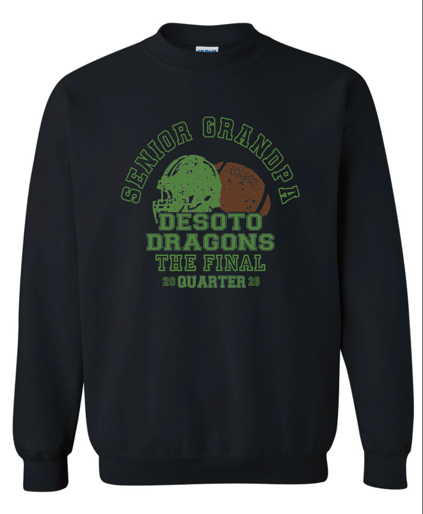 Dragons Football - Senior Grandpa Crewneck