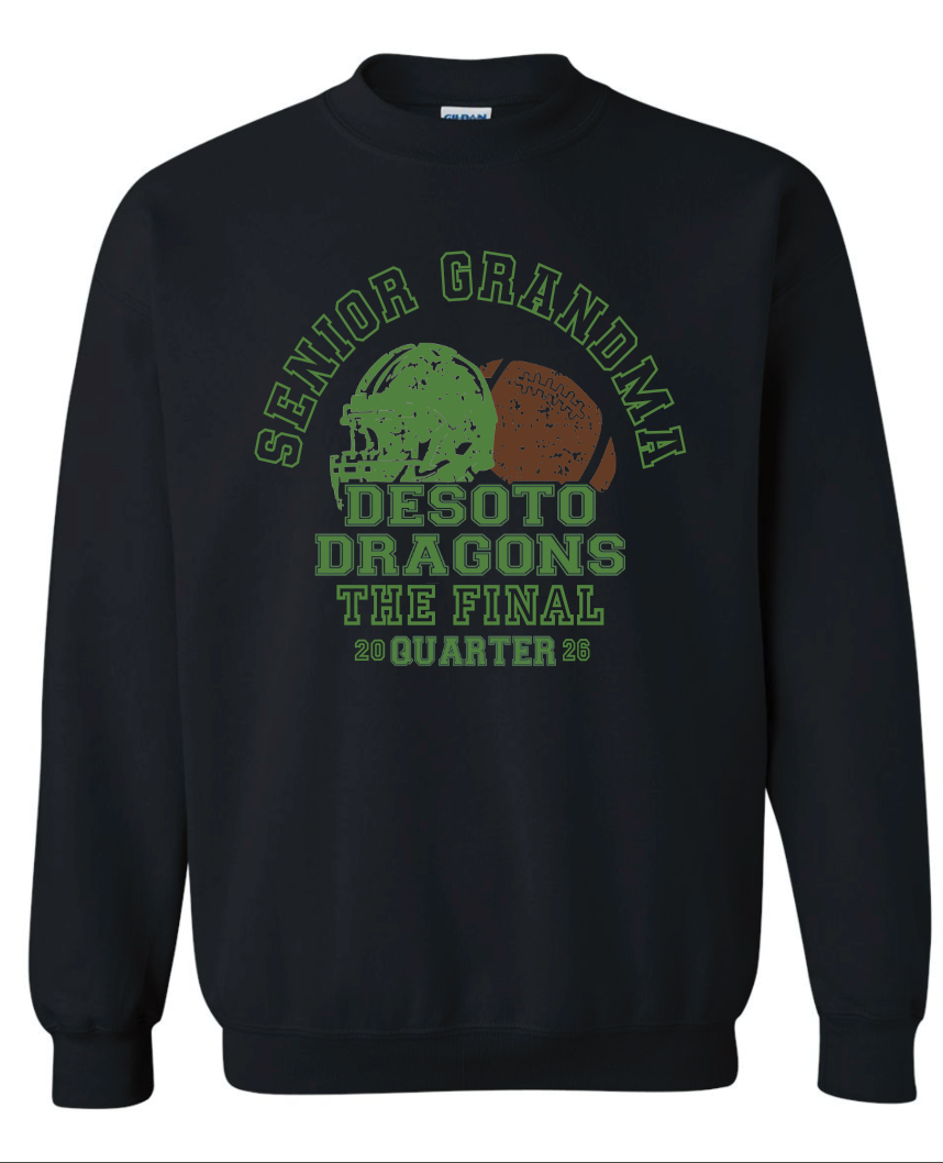 Dragons Football - Senior Grandma Crewneck