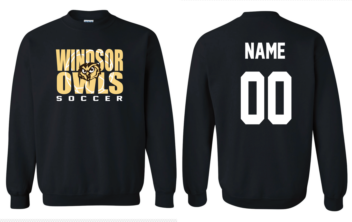 Spirit Wear - Windsor Soccer Crewneck WITH Personalization