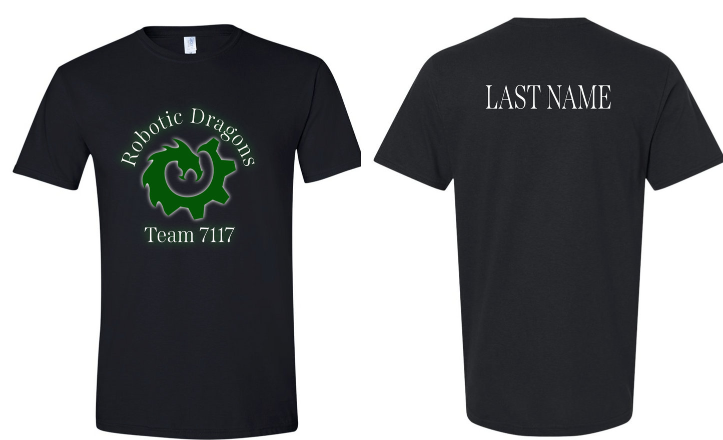 Robotic Dragons - T-shirt WITH Last Name