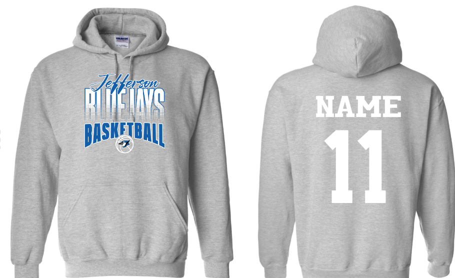 Bluejays Basketball - Hoodie WITH Last Name