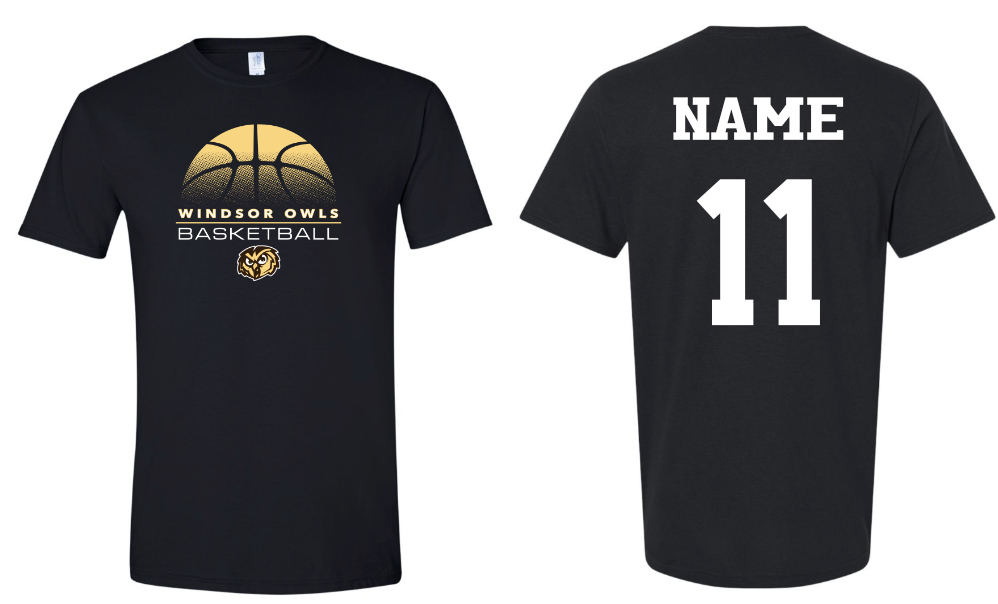 Windsor Basketball - T-shirt WITH Last Name