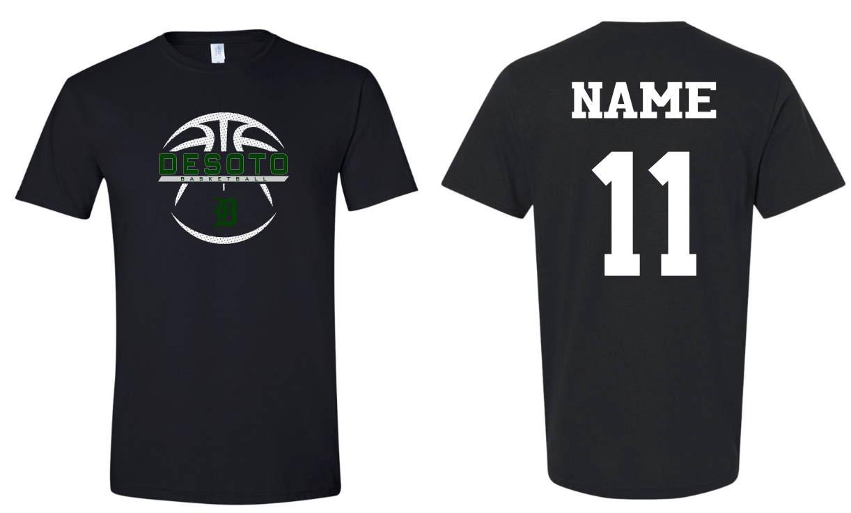 Dragons Basketball - T-shirt WITH Last Name