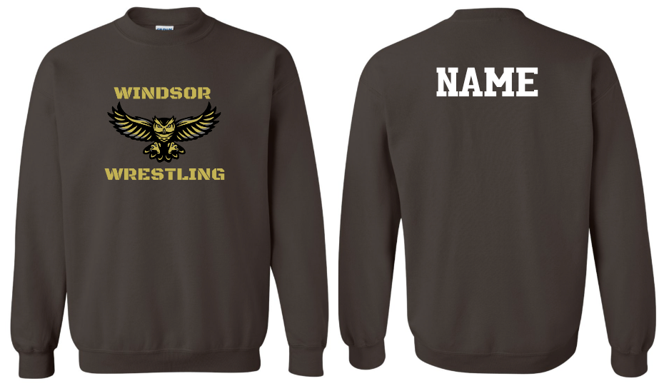 Windsor Boys Wrestling - Crewneck WITH Last Name
