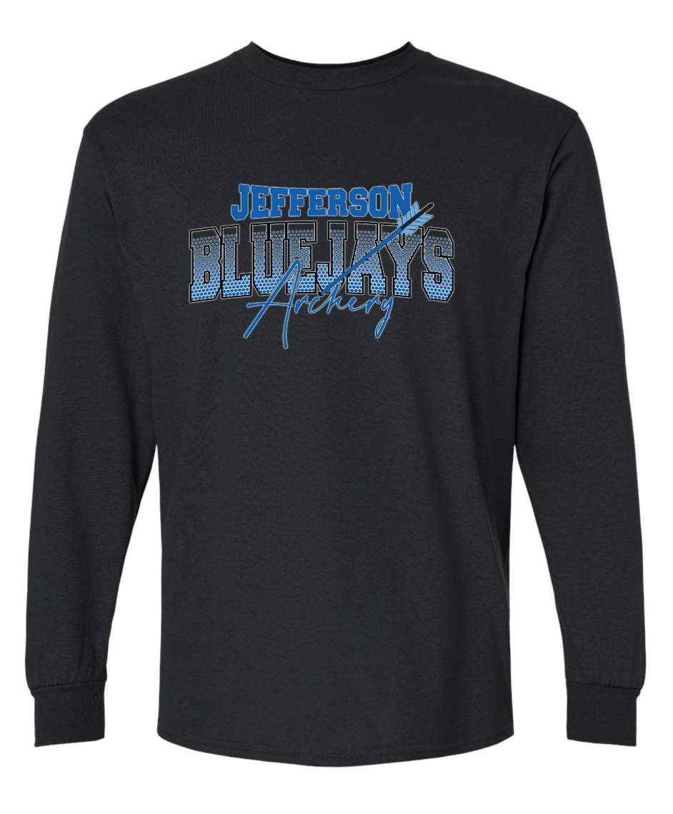 Jefferson Bluejays Archery - Long Sleeve T-shirt WITHOUT Last Name