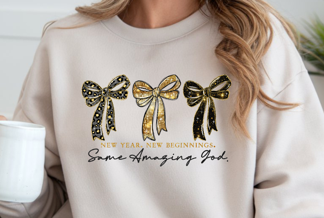 General Apparel - New Year New Beginnings Same Amazing God - Black