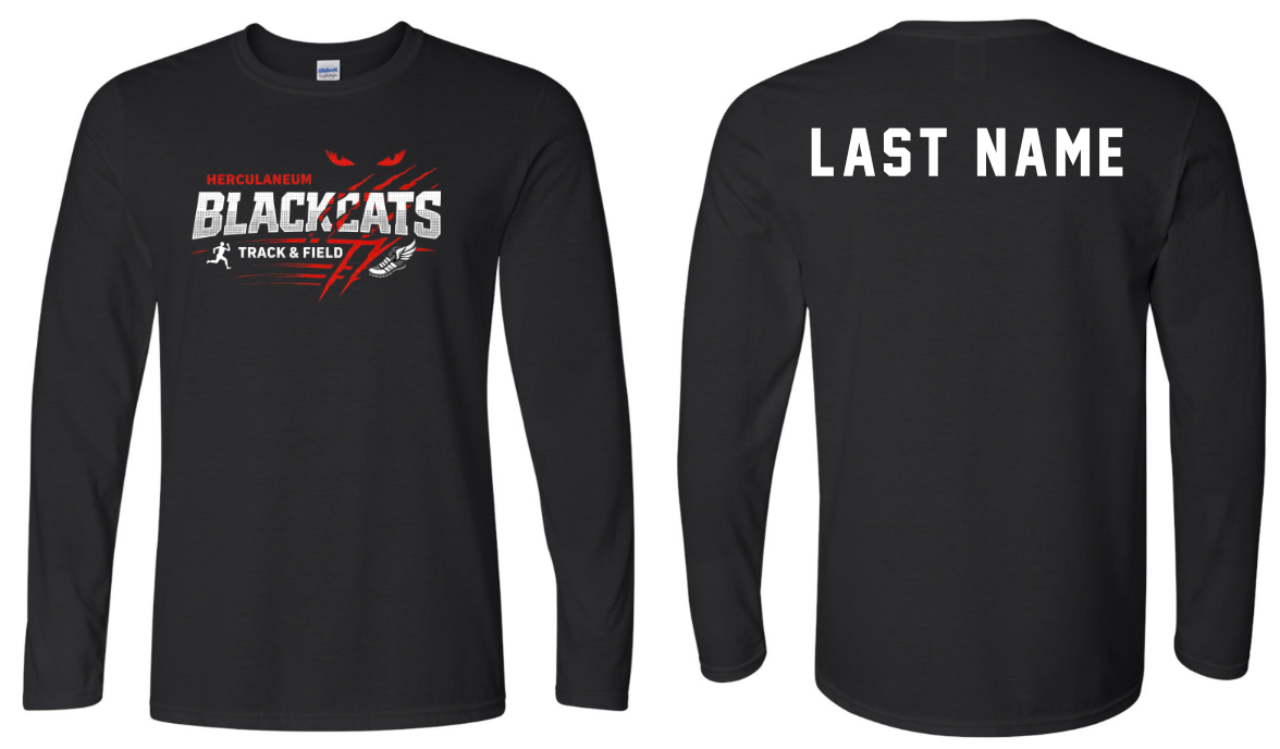Herky Track & Field Long Sleeve T-Shirt WITH Name
