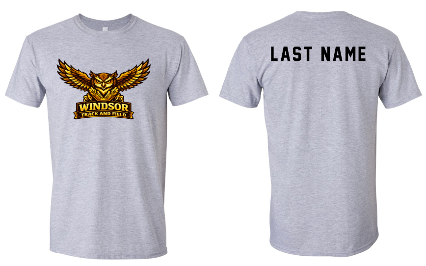 Windsor Track & Field T-Shirt WITH Name
