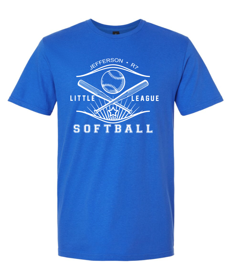 R7 Little League Logo T-shirt Softball (Available in Multiple Colors)