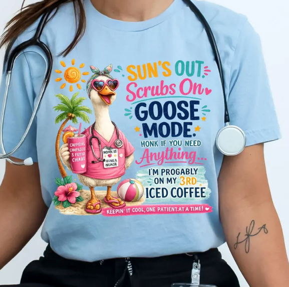 Baisch - Sun's Out Scrubs On TShirt