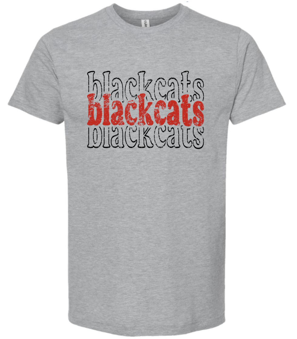 Mascot T-Shirt Stacked Blackcats