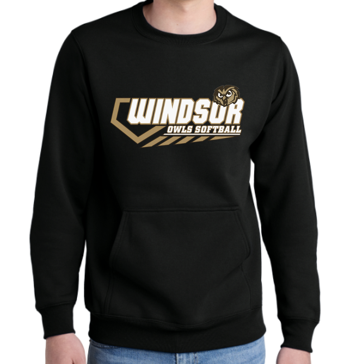 Spirit Wear - Windsor Softball Pocket Crewneck