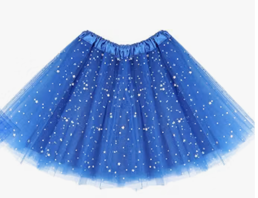 Spirit Wear Accessories - Blue Tutu with Silver Sequin (adult size)