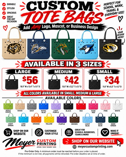 Custom Tote Bags - Please Read Pre-Order Information in the description - Pre Order Ends on September 24