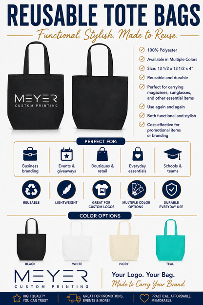 Custom Reusable Tote Bag