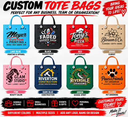 Custom Tote Bags - Please Read Pre-Order Information in the description - Pre Order Ends on September 24