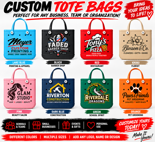 Custom Tote Bags - Please Read Pre-Order Information in the description - Pre Order Ends on September 24