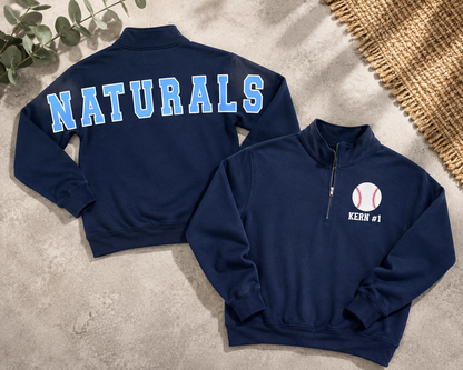 Quarter Zip Pull Over - Oversize back design