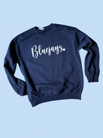 R7 Bluejays Spirit Wear - Crewneck Puff Bluejays
