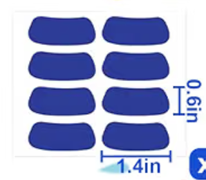 Spirit Wear Accessories - GLITTER Blue Under-Eye Stickers (1 Pair)