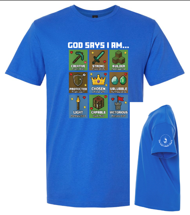 Parish Apparel - God Says I Am with White Font