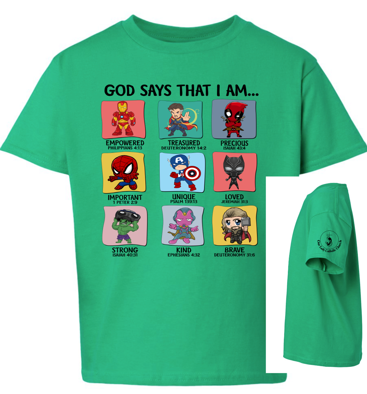 Parish Apparel - God Says I Am with Black Font