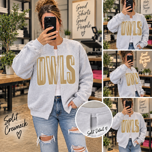Split Crewneck Jacket