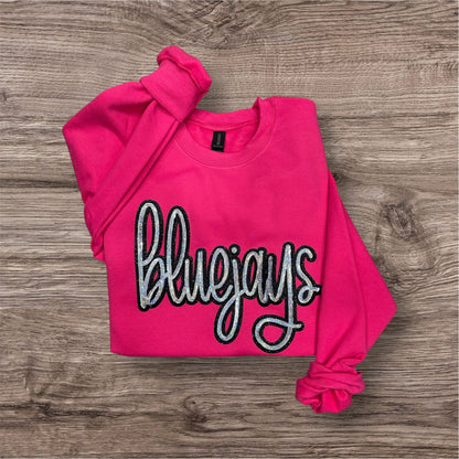 Bluejays Spirit Wear - Bluejays Sequins Crewneck