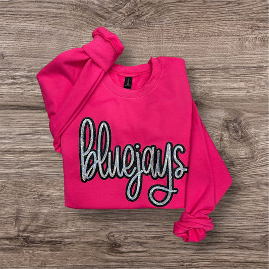 Bluejays Spirit Wear - Bluejays Sequins Crewneck
