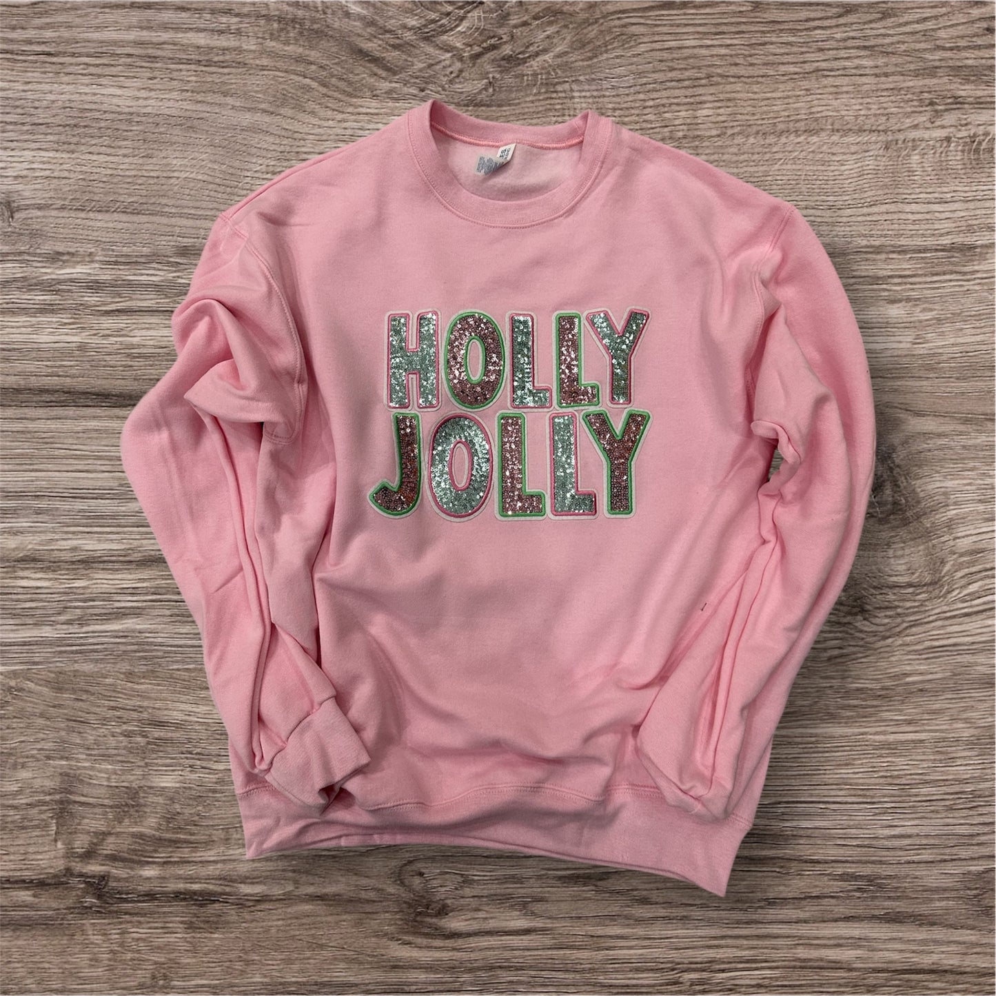 General Apparel - Sequin Holly Jolly