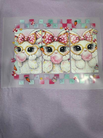 Bunnies with Glasses & Bow T-Shirt
