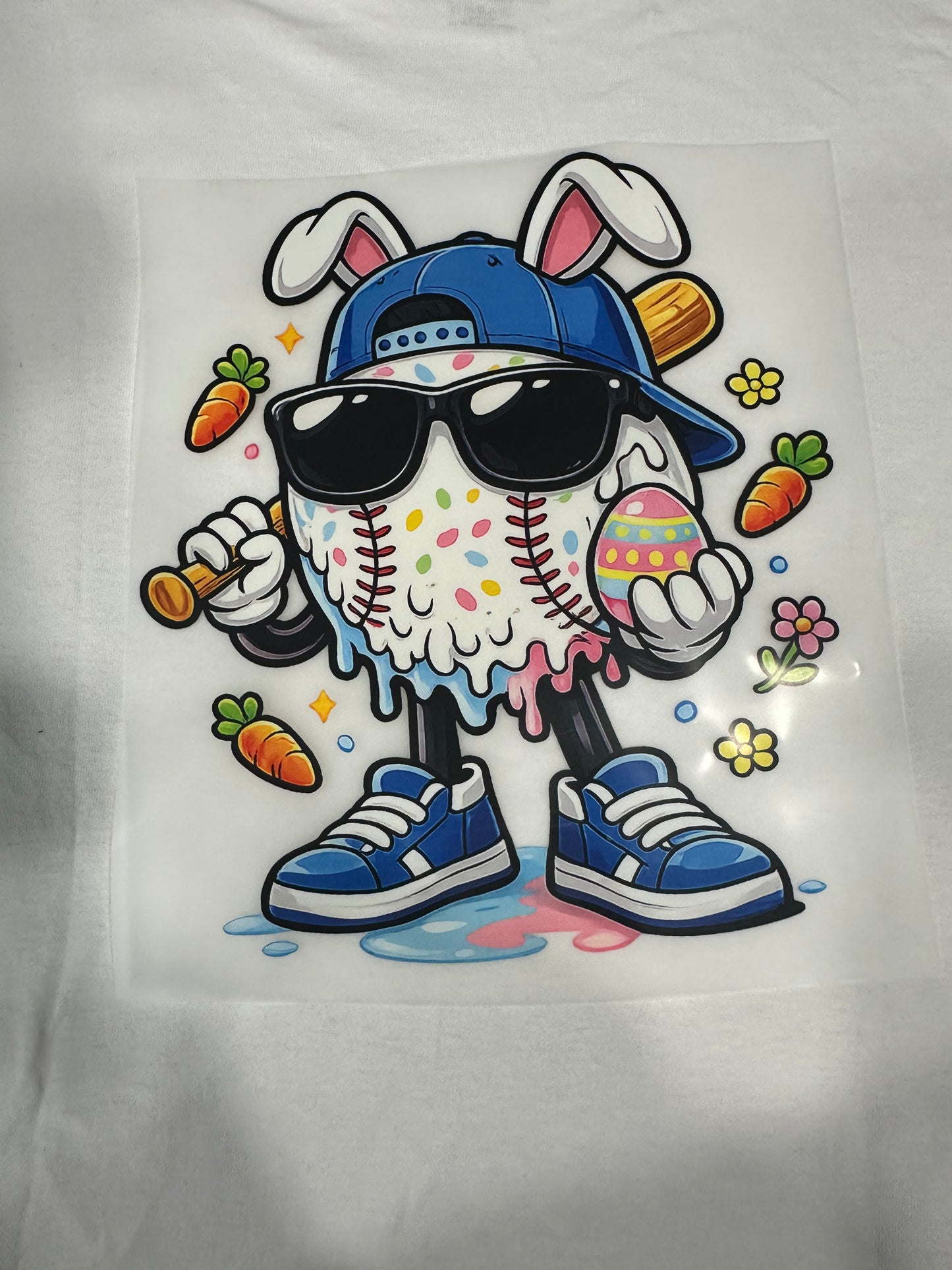 Bunny Baseball with Glasses T-Shirt