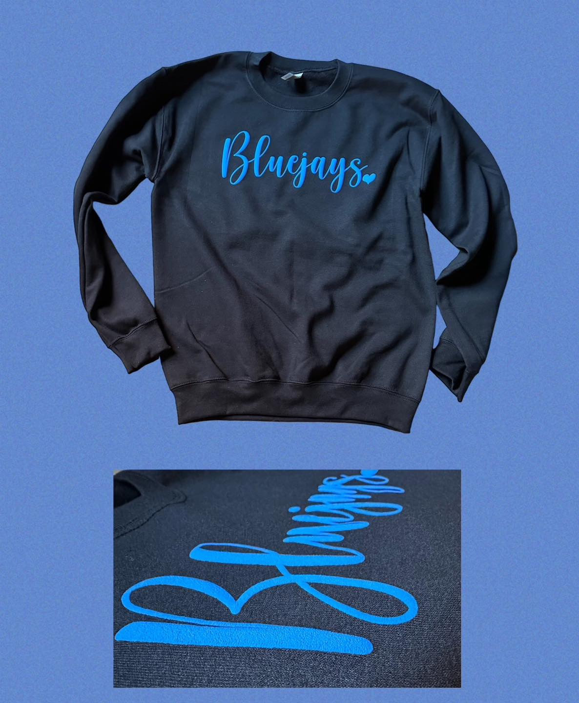 R7 Bluejays Spirit Wear - Crewneck Puff Bluejays