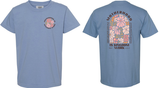 Parish Apparel - Motherhood is Kingdom Work, Comfort Color - Multiple Logo Designs Available