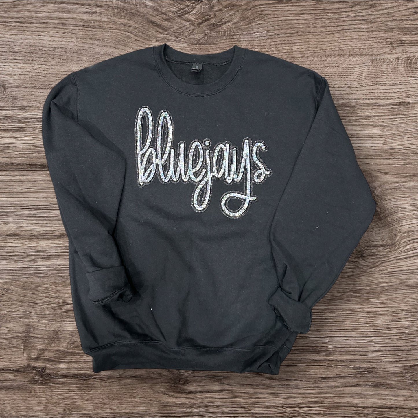 Bluejays Spirit Wear - Bluejays Sequins Crewneck