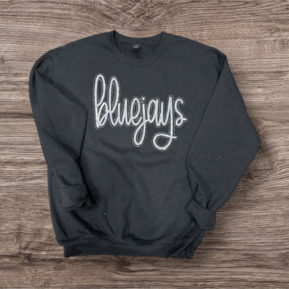 Bluejays Spirit Wear - Bluejays Sequins Crewneck