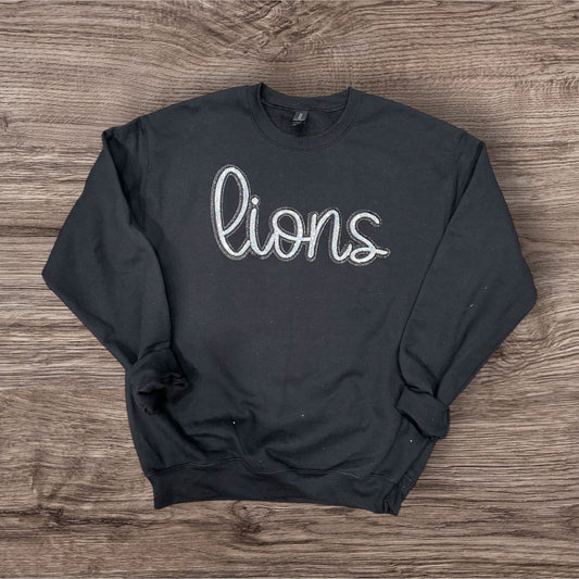 Spirit Wear - Lions Sequins Crewneck