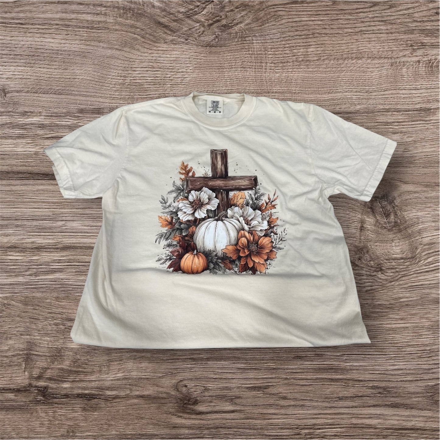 Fall Cross & Pumpkins