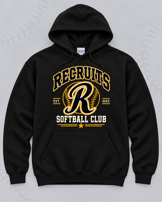 Spirit Wear - Recruits Club Softball Hoodie