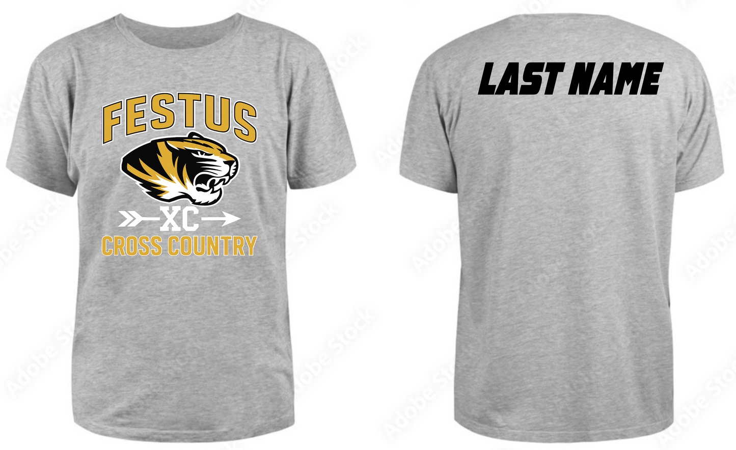 Festus Cross Country Short Sleeve - XC Design WITH Last Name