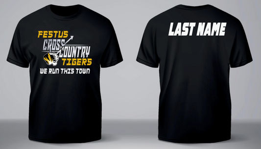 Festus Cross Country Short Sleeve - We Run This Town - WITH Last Name