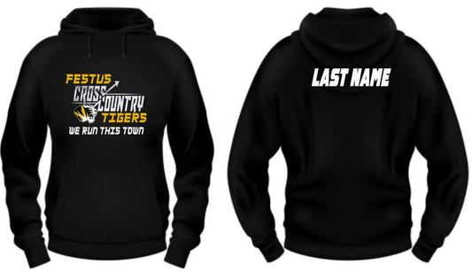 Festus Cross Country Hoodie - We Run This Town - WITH Last Name