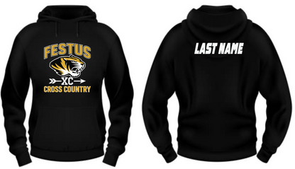 Festus Cross Country Hoodie - XC Design - WITH Last Name