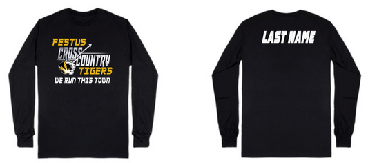 Festus Cross Country Long Sleeve - We Run This Town - WITH Last Name