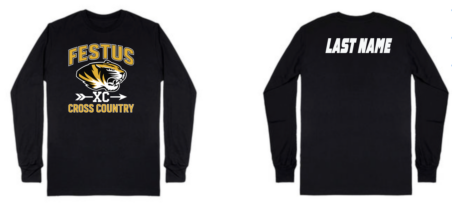 Festus Cross Country Long Sleeve - XC Design WITH Last Name