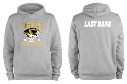Festus Cross Country Hoodie - XC Design - WITH Last Name